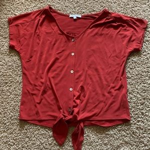 Green Envelope Burnt Orange Women’s Blouse - size M